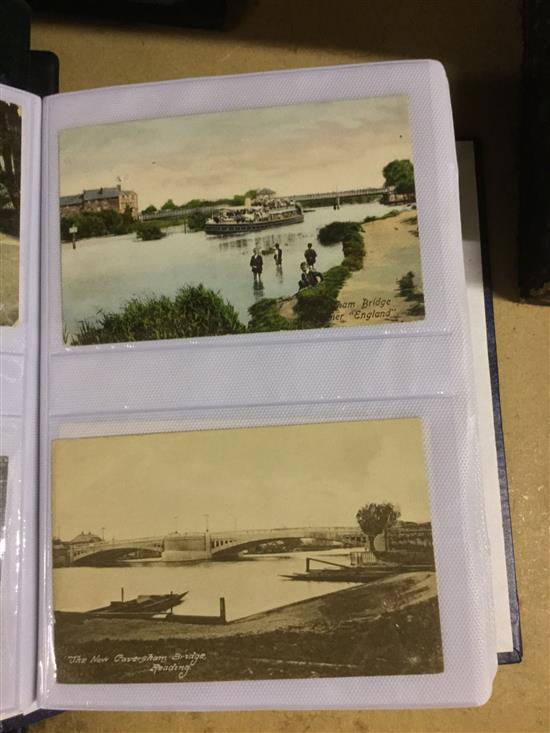 Collection of postcards relating to the River Thames, inc Raphael Tuck London Views, etc (approx 675 in 3 albums)(-)